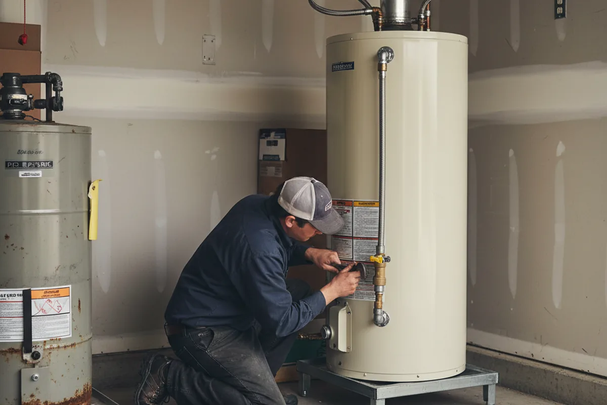 Water heater and shutoff valve replacement in University Park